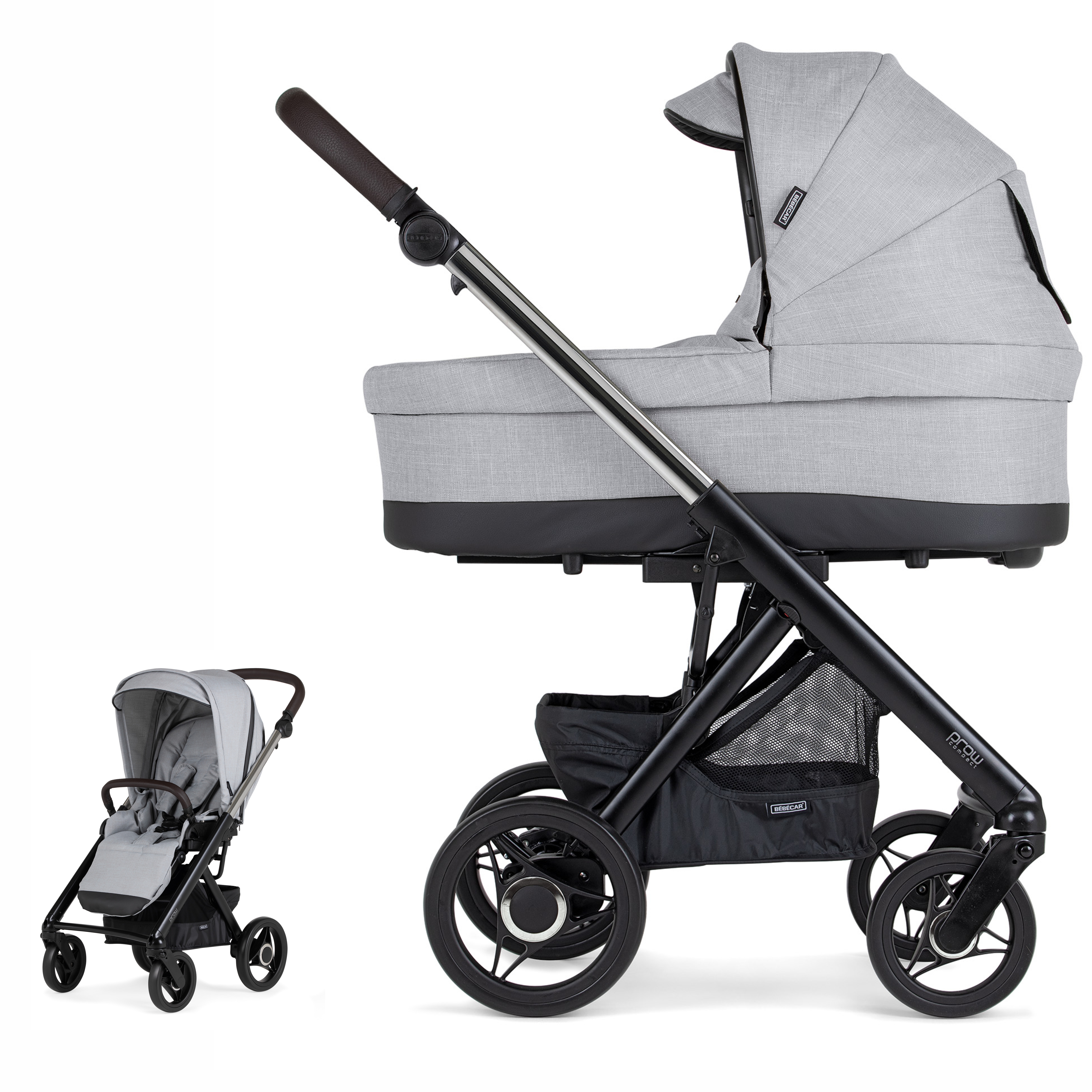 Cochecito dúo PROW COMPACT Cromado KA413 BEBECAR